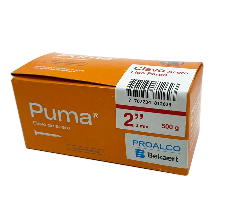 -703450   Clavo de Acero Liso Pared 2" X 3mm X 25 KG