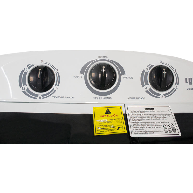 Lavadora Doble Tina de 7.5 KG 15 Libras Blanco TXB60-A