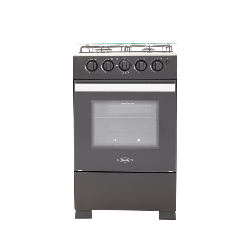 Estufa de piso Romero de 50cm con tapa de vidrio color negro - Gas Natural. 9002403