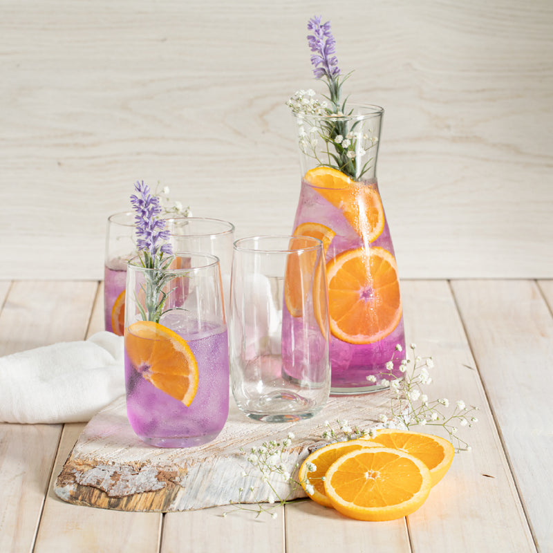 9835ELCPT    Set 4 Vasos para Bebida + 1 Decanter