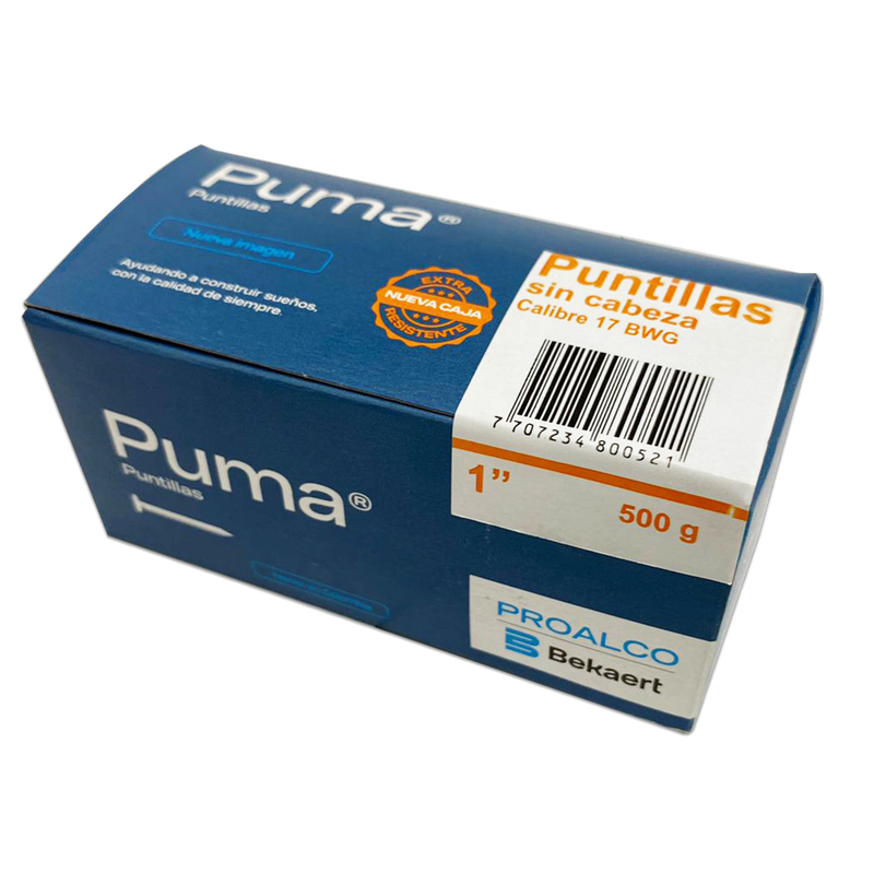 Puntilla Sin cabeza  1" Caja X 50 Cajetillas de 25Kg -210952-251430