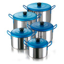 Olla IMUSA 22cm 5.5 Litros Tapa Azul Aluminio 53300