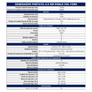 Generador Portátil Abierto Potencia de 6.5 KW con Ruedas Ford