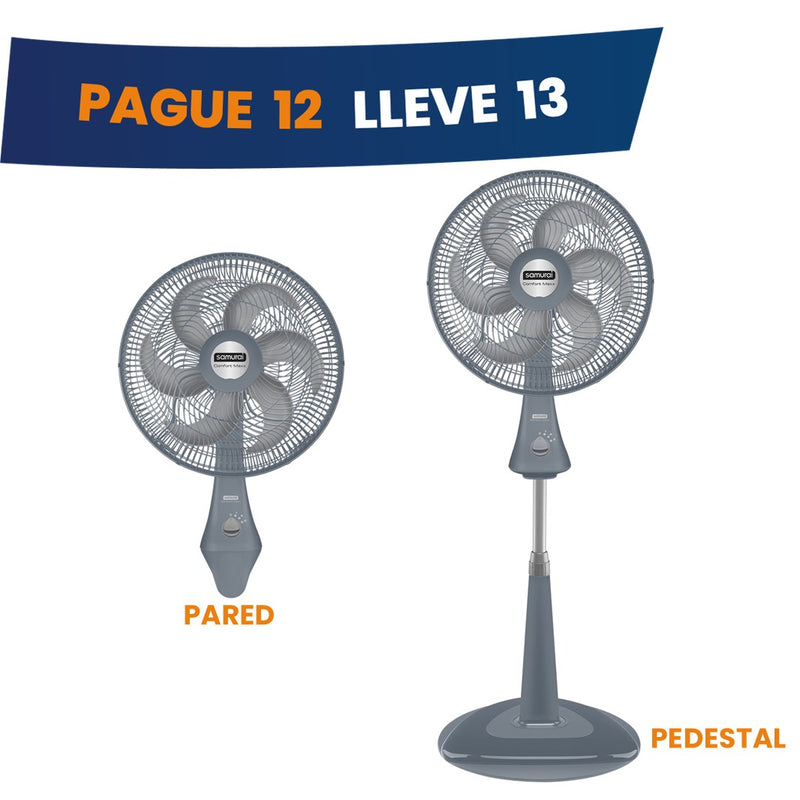 Combo Pague 12 lleve 13 Ventilador Comfort Maxx 2en1 Gris COMBO12X13GRIS