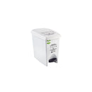 Papelera pedal de 12lt rectangular color blanco 811