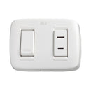 Interruptor Sencillo Toma Americano Blanco 12016