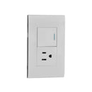 Toma Polo a Tierra Premium + Interruptor Blanco ETI38