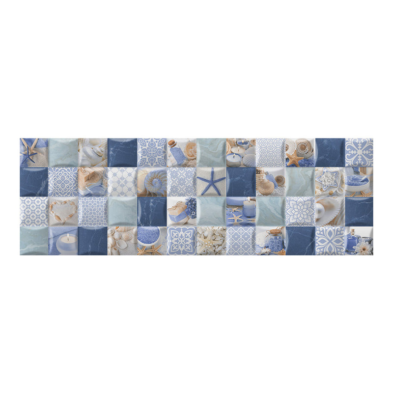 Liston Blu Azul Cara Única 15X45Cms