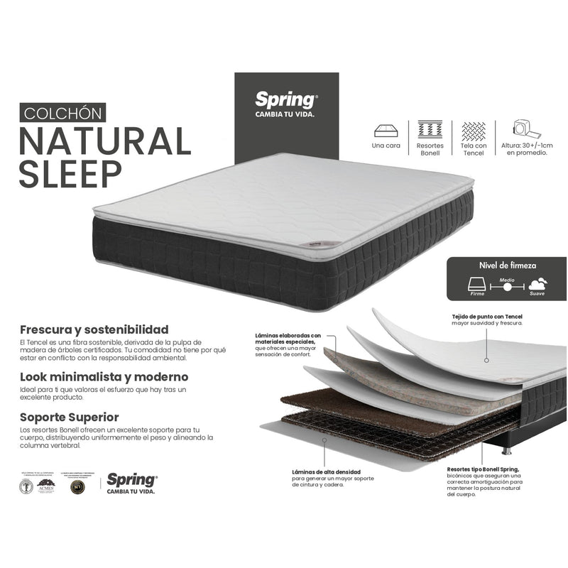 Colchón Natural Sleep 160x190 30CM 30500174
