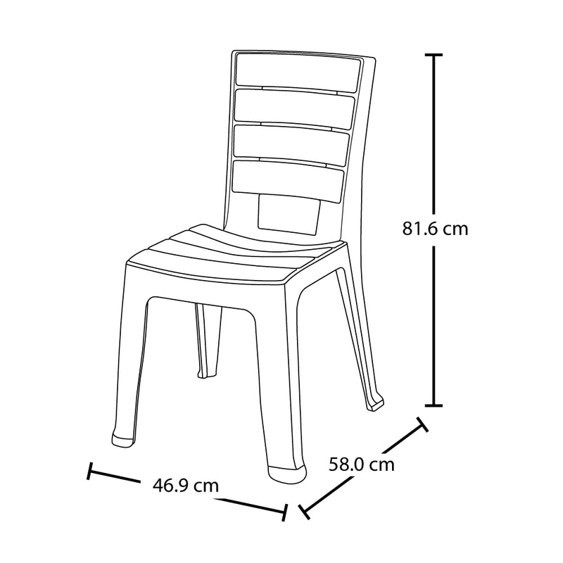 Silla Baru sin Brazos Gris Hielo