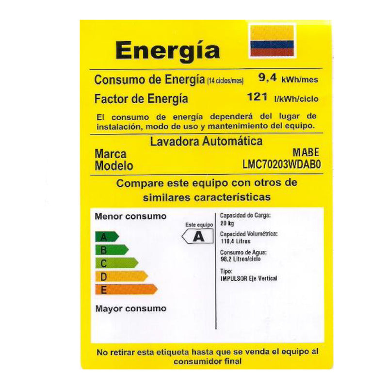 Lavadora Automática Mabe Infusor de 20 Kg Gray LMC70203WDAB0