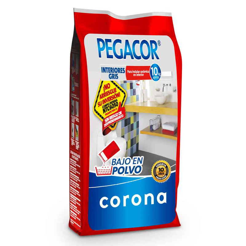 Pegacor gris interiores Bulto x 10Kg