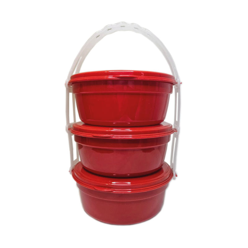 Portacomidas Redondo Setx3 Rojo 03682ROJO