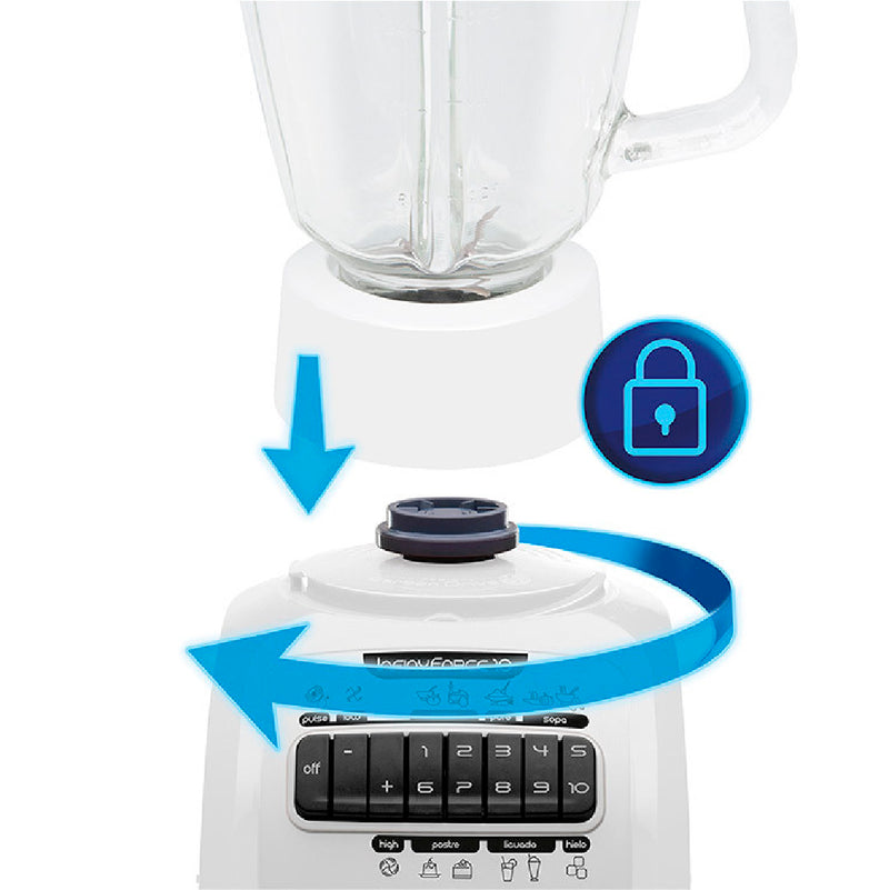 Licuadora IMUSA Infiny Force 10 Velocidades Blanca LM810156