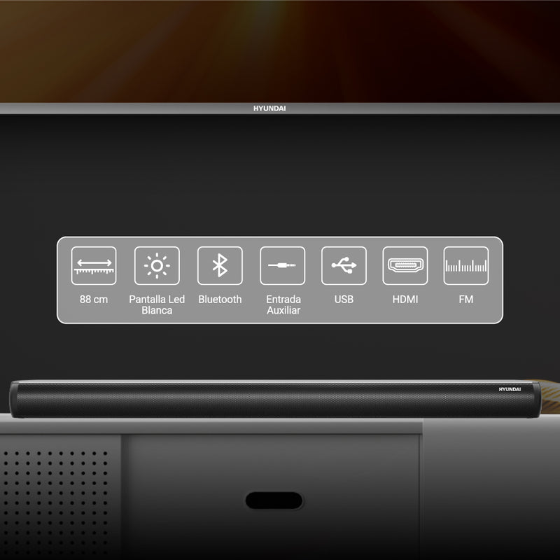 Barra de sonido 80W Bluetooth Negro HYSPB336