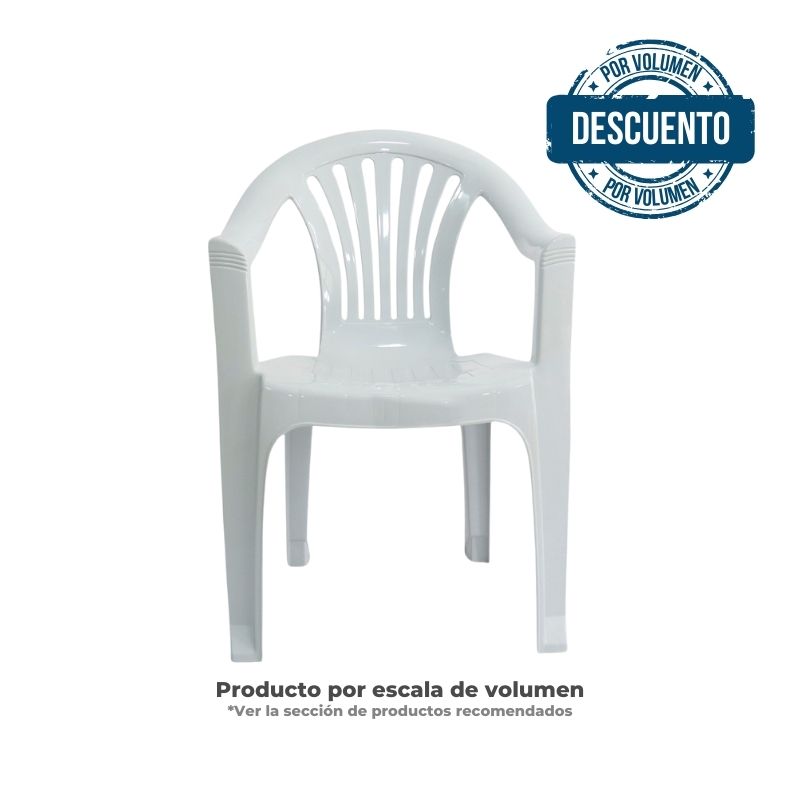 Silla Oasis Espaldar Lineal Blanco