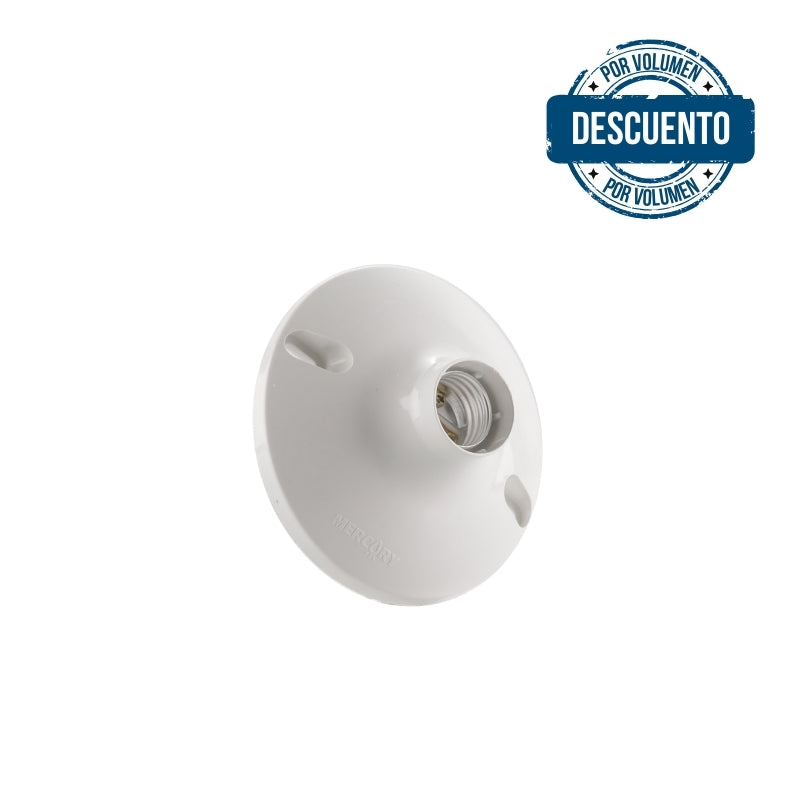 Plafón de Policarbonato E27 Premium Con Tornillos x 12 ECA73