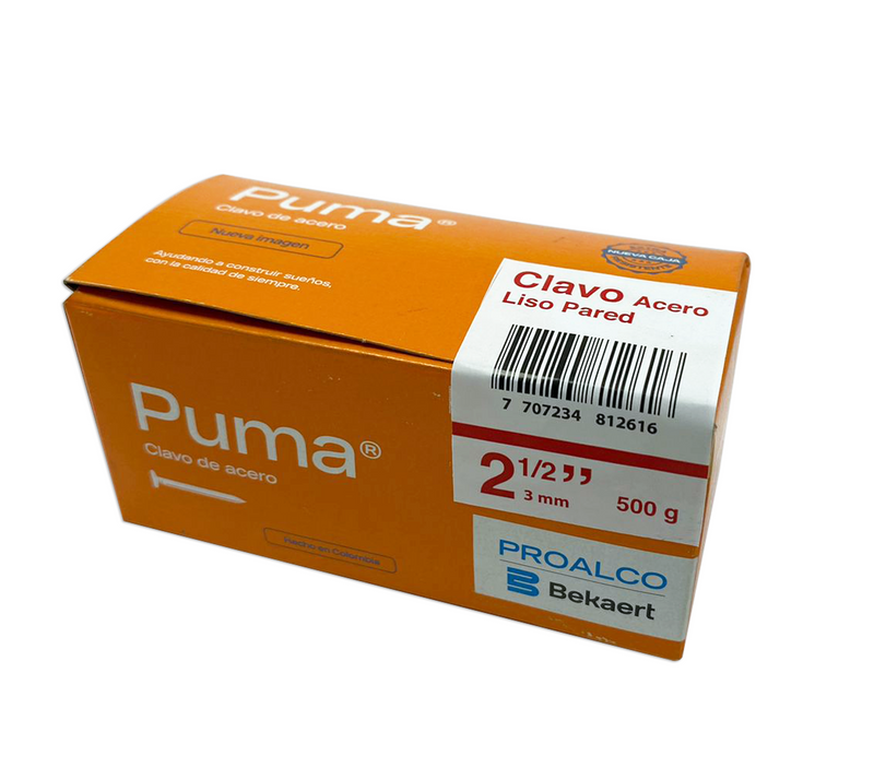 Clavo de Acero Liso Pared 2 1/2" x 3mm X 25KG -703451