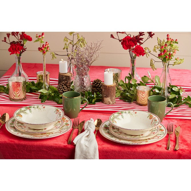 Vajilla Corona Dulce Navidad 4 Puestos 16 Piezas VL184J040116