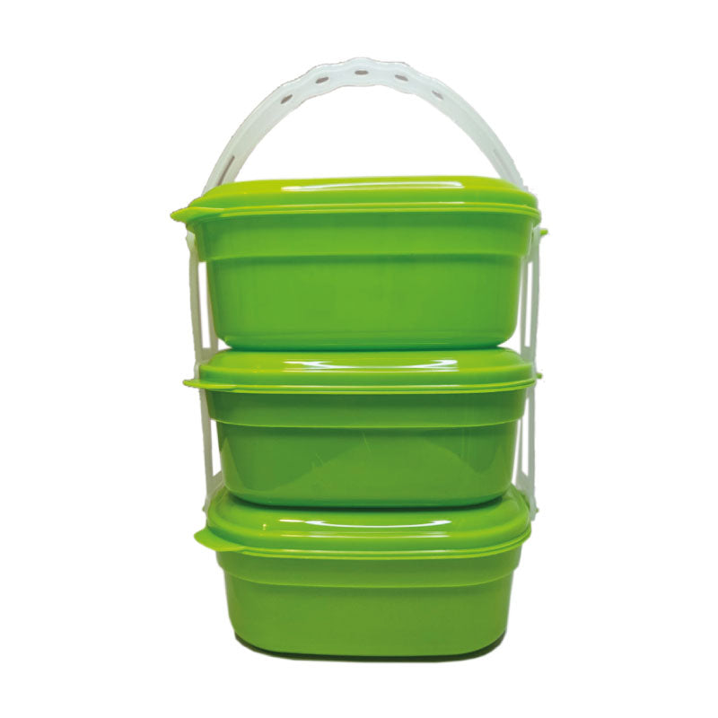 Portacomidas Cuadrado Set x 3 Unidades Verde 03684VERDE