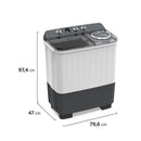 Lavadora Doble Tina 9KG 19LB Color Blanco FWTM09M6BUXW
