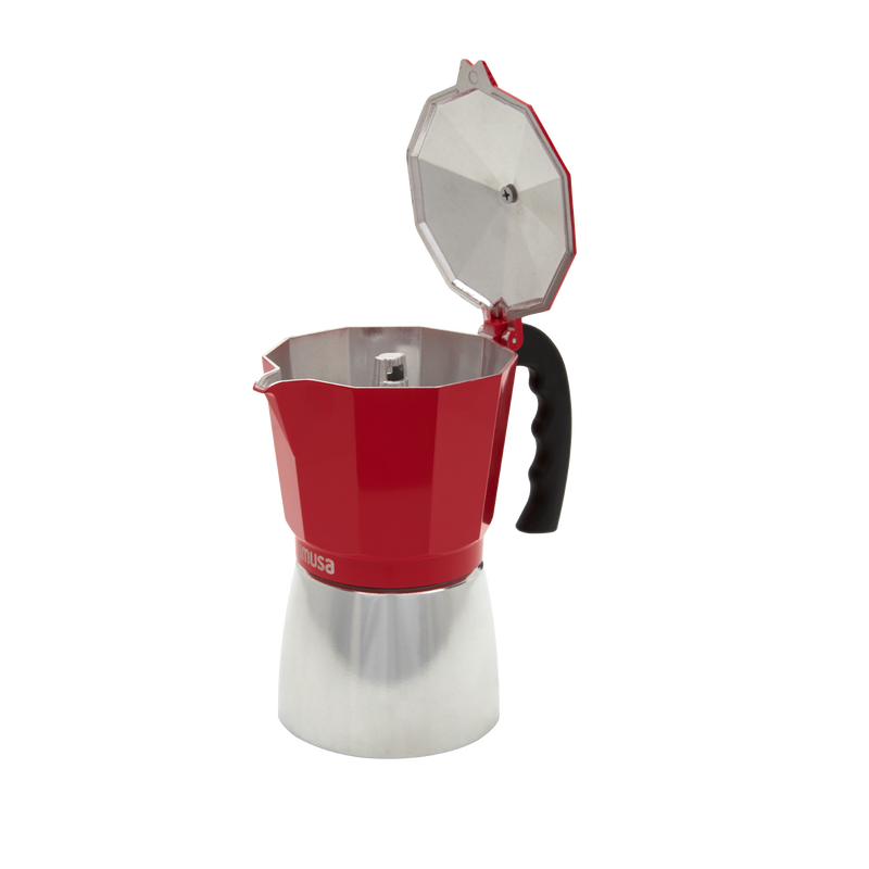 Cafetera Expresso 6 Tazas con Asa Rojo 6116500