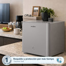 Frigobar Mabe 42L Inox Compacto con Llave RMF02BRX1