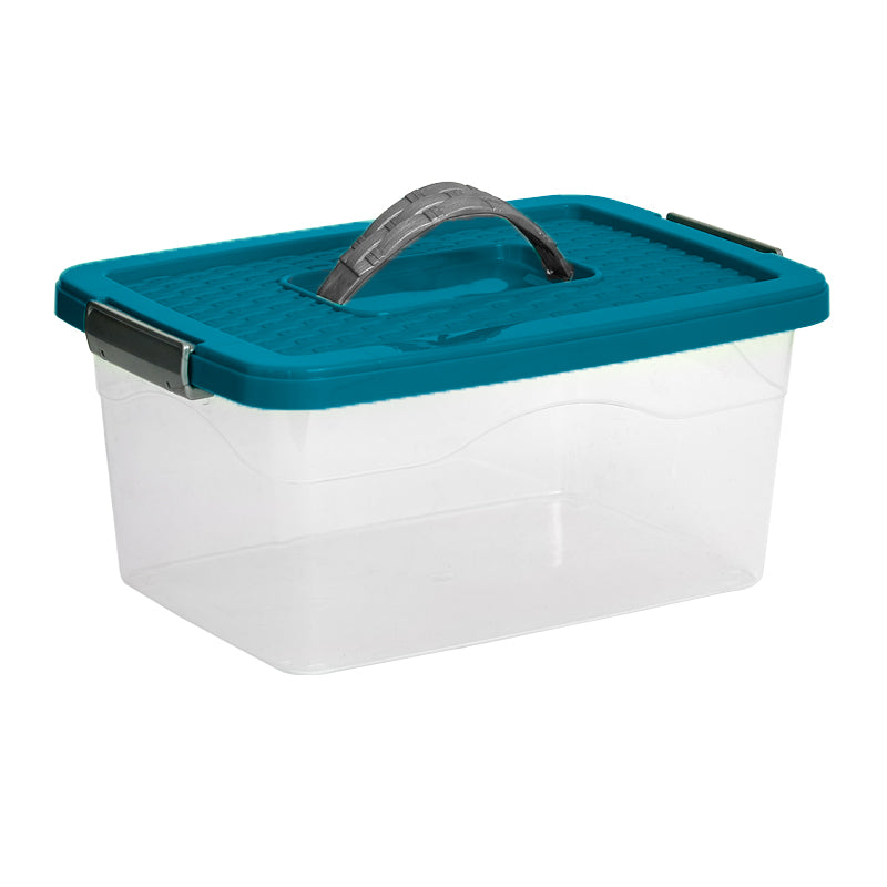 Caja Organizadora Con Manija de 10 Litros Azul