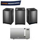 Combo 3 Lavadoras 16, 18 y 20 kg + 1 Horno Microondas COMBOLAVADO3