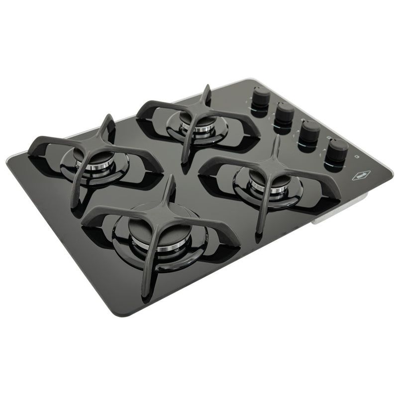 Cubierta para Empotrar de Cristal 60 Cm Negro Gas Propano 9000769