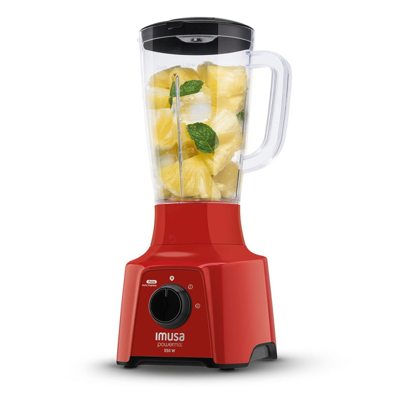 Licuadora Imusa PowerMix Plus 2 Velocidades Vaso Plástico Rojo LM281556