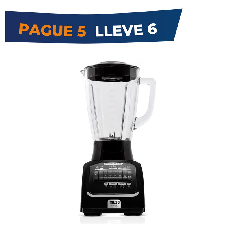 Combo 5x6 Licuadora InfinyForce XL 10 Velocidades Negro COMBOXL-5x6