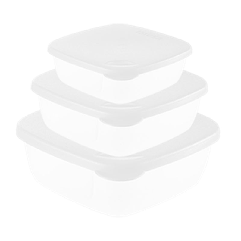 Juego de Recipientes Hermeticos Bajos Cuadrados x 3 1380700