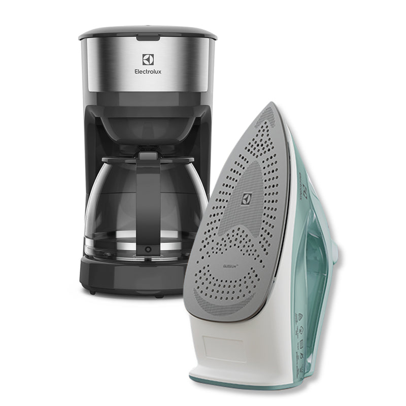 Combo Cafetera de 1.2 Litros 30 Tazas + Planca a Vapor de 1500W