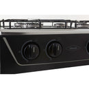 Sobremesa Avellana de 4 puestos con tapa de vidrio color negro - Gas Natural 9001813