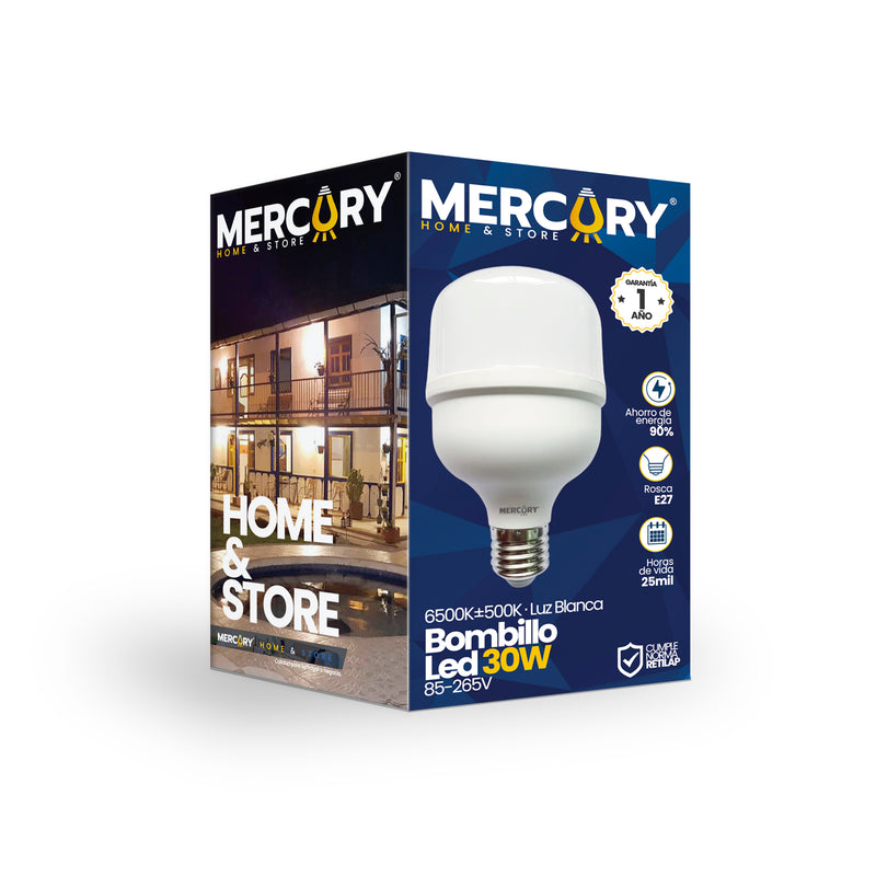 Bombillo LED Alta Potencia de 30 Watts 6500K Blanco x 1 Unidad IBL10