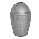 Papelera Rattan Polar Gris Plata 07532GRISPLATA