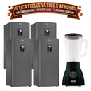 Combo 4 Neveras 210Lt Grafito + 1 Licuadora Optimix COMBO210OPTI