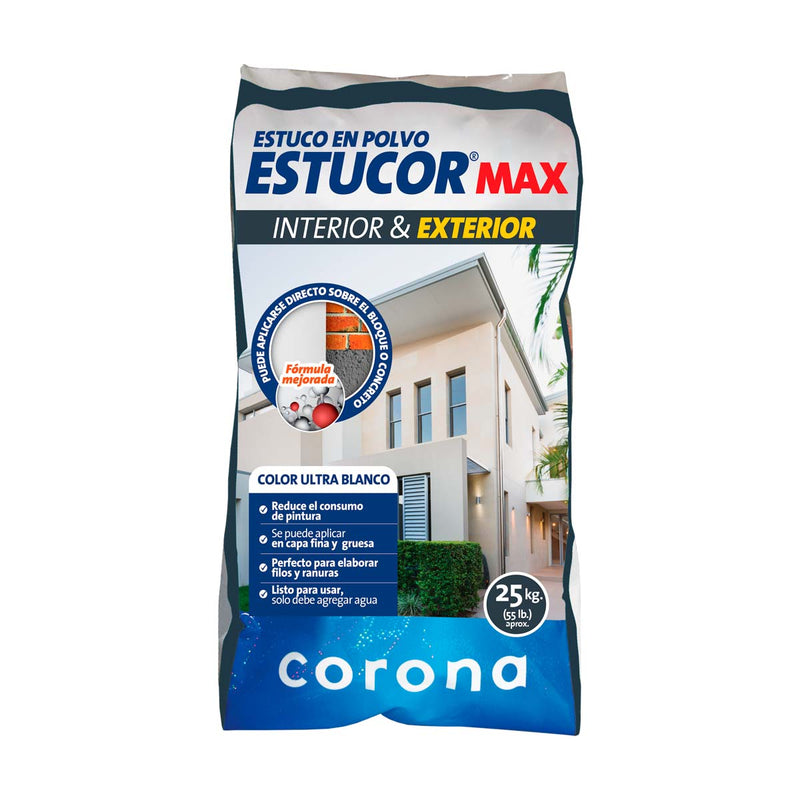 Estucor MAX para Interior y Exterior x 25 KG