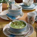 Vajilla Corona Lovely Caoba Azul 32 Piezas 8 Puestos VL1964080132