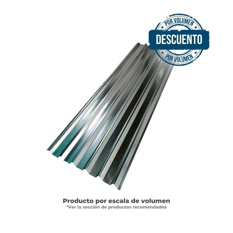 Cubierta Arquitectonica Galv. Espesor 0.30 mm Ancho 72 cms Largo 6 mts -300111-314950-315829-316195-511022-511070