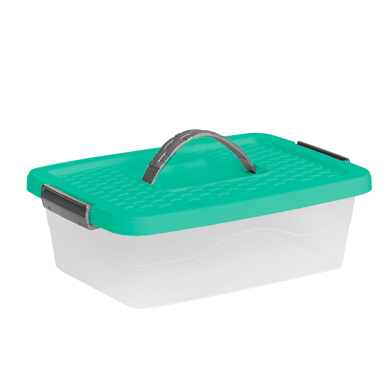 01491AZUL    Caja Organizadora Con Manija de 3 Litros Verde