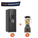 Combo 4 Neveras 247LT Grafito + 1 Licuadora Powermix 8V COMBO247FXCG