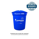 Kit 2000 Litros Acuaviva Tanques + Tapa + Conexiones Color Azul