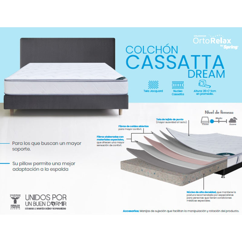 Colchon Cassatta Dream 140x190 25cm 30101440
