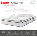 Colchon Burdeo T de 200x200 36Cm + Almohada + Protector 30205812