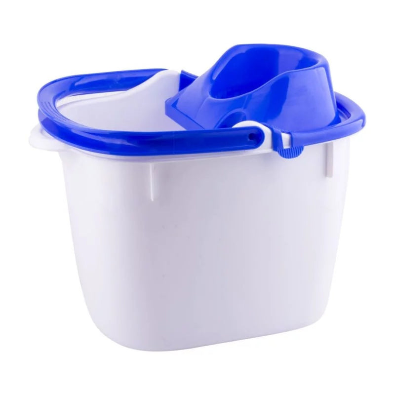 1336000   Balde con Escurrido Imusa 14L Blanco Azul