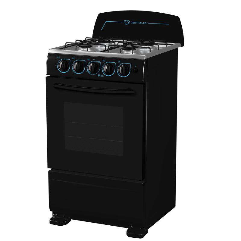 Estufa de Piso Mabe 4 Puestos de 20" 110V Negro CCC20ANXN-5