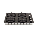 Cubierta Haceb 60x43 cm 4 Puestos Cristal Gas Natural Negro 9003422