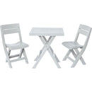 Combo Mesa Cuadrada Plegable + 2 Sillas Plegables Barú Gris 13012